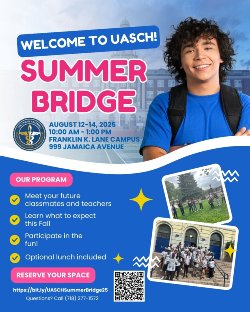 Flyer for UASCH Summer Bridge Program